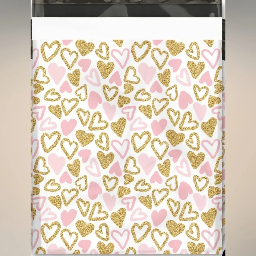 Set of 20 12x15 Or 19x24 Heart Poly Mailers